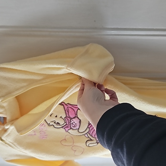Disney Baby Yellow Pooh and Piglet Fleece Snowsuit 6-9M - Picture 9 of 10
